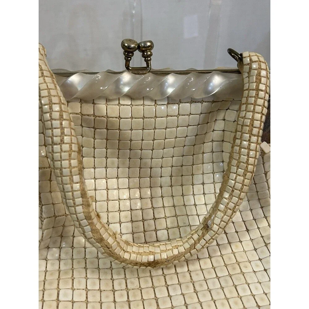 Vintage Square Beaded Purse 12” x 9” Made in Hong Kong